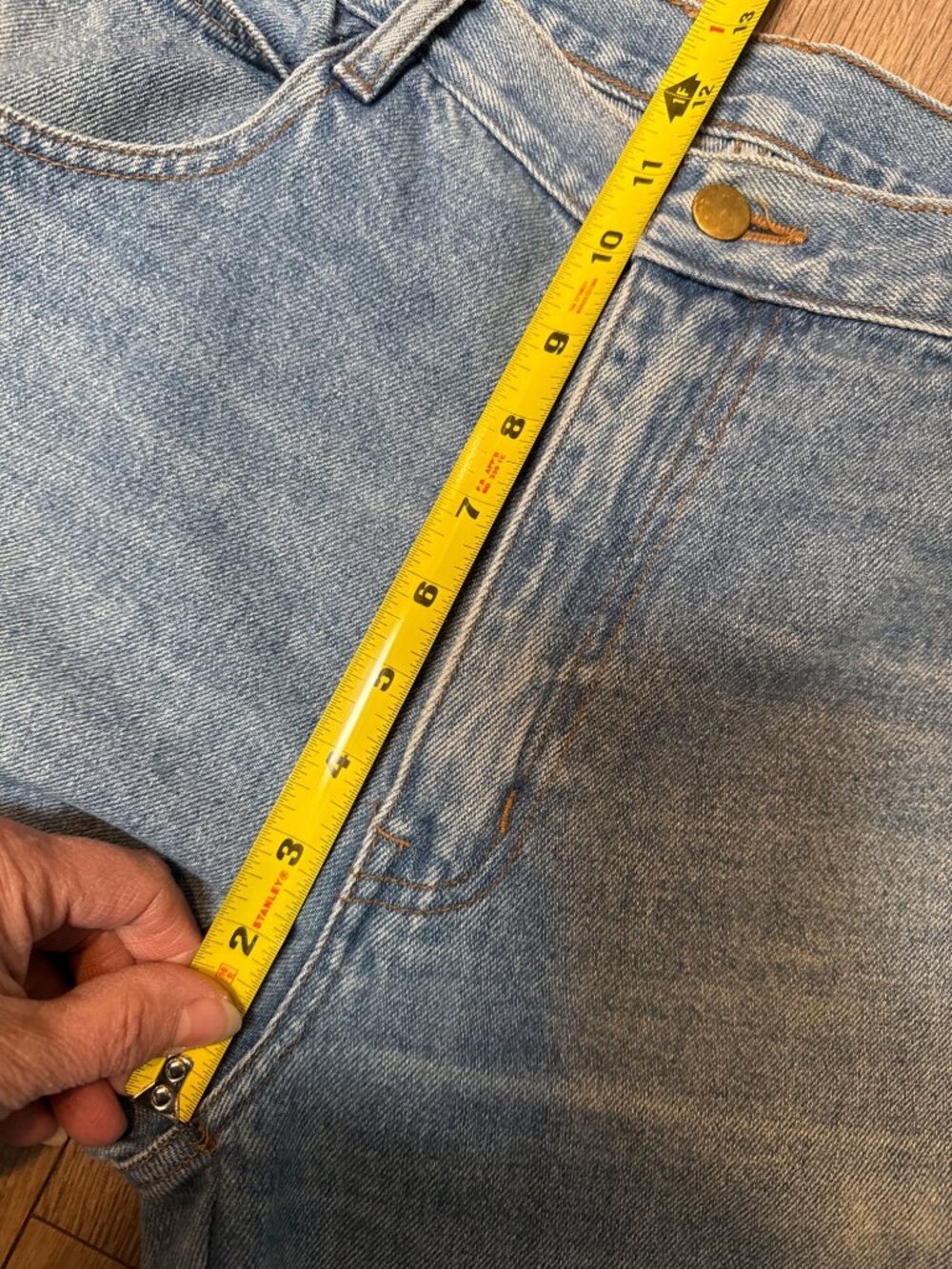 Diamond Double U Mens Jeans Size 36 Inseam 32 Relaxed Fit Blue Denim Made in Les - Picture 5 of 9